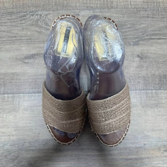 Good Choice Deana Natural Tone Wedge Slide Sandals Women's Size 7.5 - Picture 2 of 7